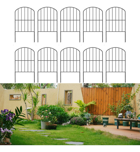 10 Piezas De Valla De Jardín De Hierro, Accesorio Para