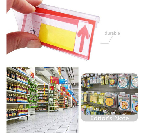 Portaetiquetas De Plástico Transparente Para Estantes De Ala