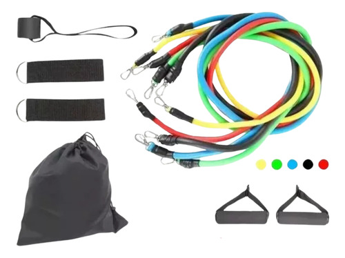 Set De Ligas De Resistencia Para Ejercicio En Casa 11 Pzs
