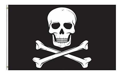 Bandera Piratas Shinesnow Biker Pirate Jolly Roger Skull Ban