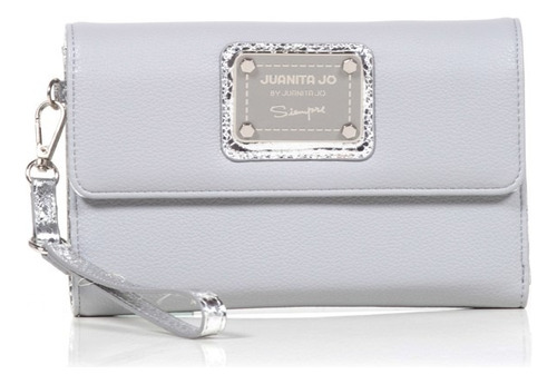 Juanita Jo billetera tipo sobre grande color gris