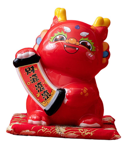 Bote De Porcelana Con Figuras De Dragones Del Año Chino, Pri