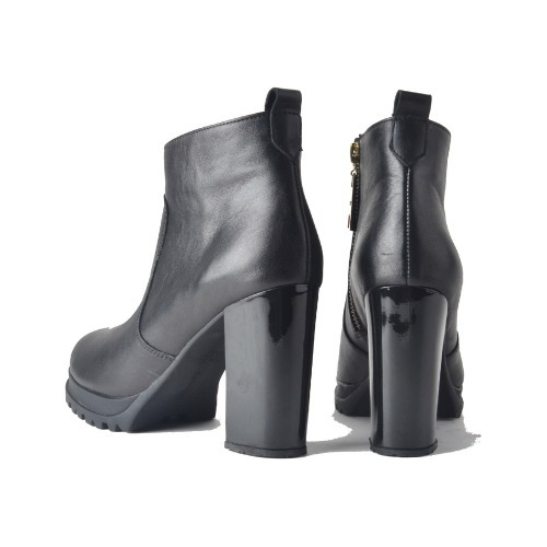 Imagen 7 de 10 de Botas Botitas Cuero Mujer Taco - Maca - Ferraro