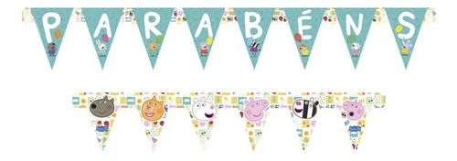 Faixa Parabéns - Peppa Pig Clássica - 01unidade - Regina