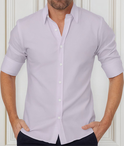 Camisa De Manga Larga Holgada A Rayas Con Botones De Solapa