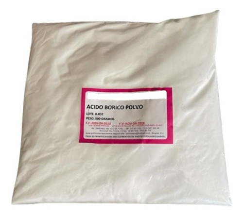 Quimicos capsulas acido borico polvo 500gr