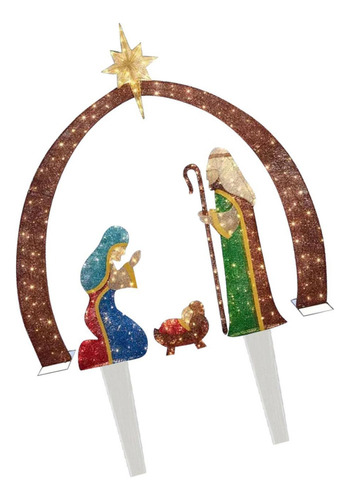 Belén De Para Exteriores, Decoración Navideña Estilo C