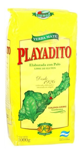 Yerba Mate Playadito 1000g 1 Kilo 1 P - Kg a $95000