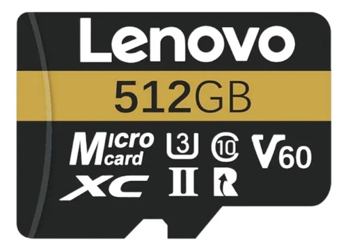 Tarjeta Micro Sd Lenovo Black 512gb Clase 10 + Adaptador (f)