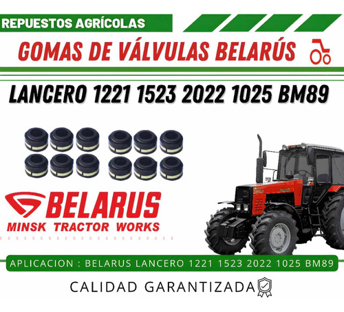 Gomas Gorros De Válvula Tractor Belarus 1221 1523 2022 1025
