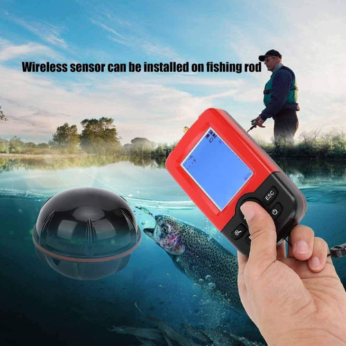 Pesca Buscador Profundímetro Rojo For Embarcaciones Buscador