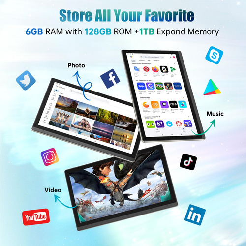 Tablet Meswao 14.1'' Android 13 6gb Ram 128gb Rom 10000mah