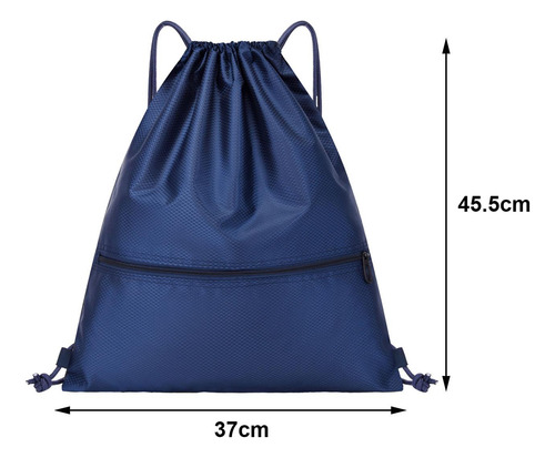 2 Mochila Deportiva Con Cordón, Mochila Práctica Azul