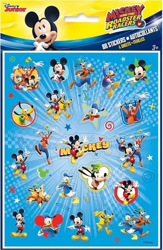 Hojas De Calcomanias De Mickey Mouse Roadster Disenos Surtid