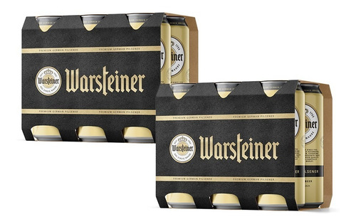 Imagen 1 de 5 de Cerveza - Lata Warsteiner 473cc 2. 6pack