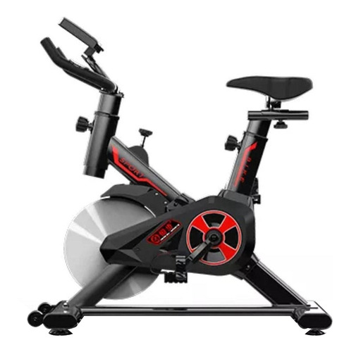Imagen 2 de 3 de Bicicleta estática Home Sale Spinning negra y roja
