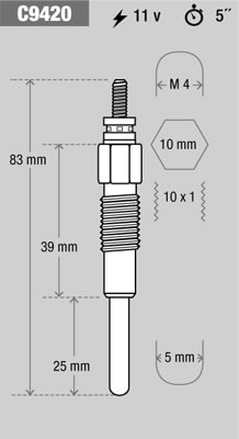 Kit De 4 Bujias De Precal Kessel Peugeot Boxer 2.8 L