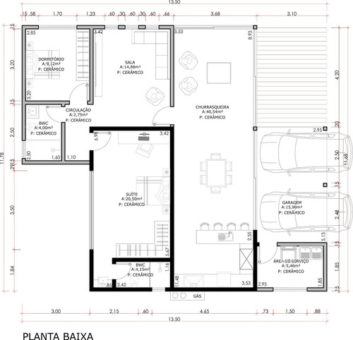 Imagem 4 de 6 de Planta De Casa 2 Quartos - Projeto Arquitetônico Completo