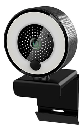 Webcam De Transmissão Ao Vivo 2k Com Microfone, Anel De Luz