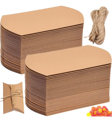 100pcs Cajas Papel Kraft-cajas Pequeñas De Carton, Cajitas