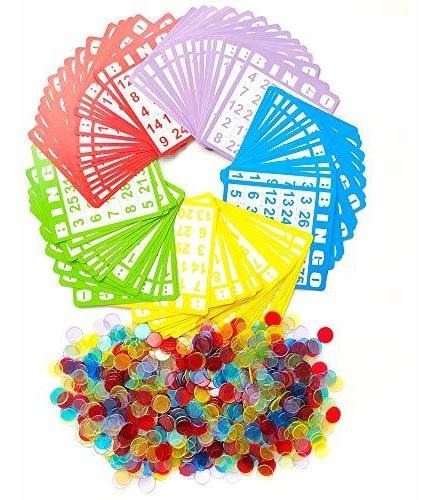 Juego De Bingo Yuanhe Con 100 Cartones De Bingo Y 1000 Ficha