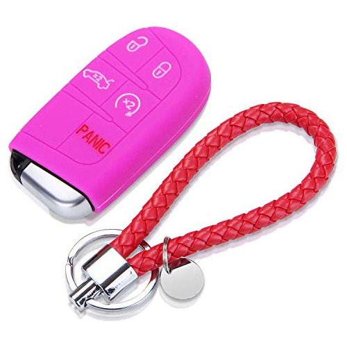 Silicone Car Key Cover Case Fob And Key Chain For Jeep ...