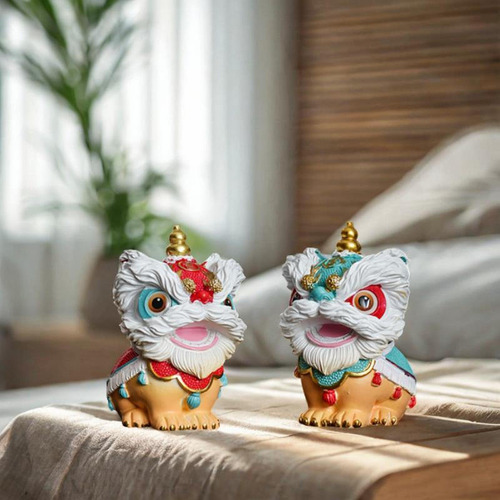 2 Estátuas De Dança De Artesanato Ornamentos Chineses Para