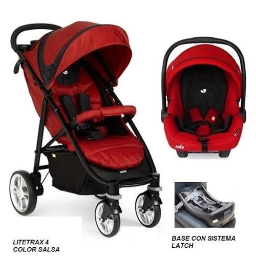 Coche Travel System Litetrax 4 Infanti Joie Huevito Con Base