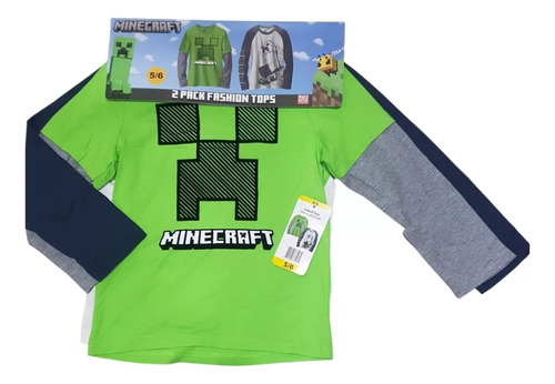 Playera De Minecraft Para Niño 2 Piezas