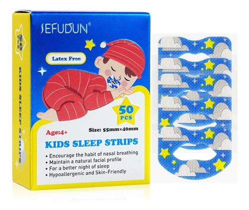 Tiras Bucales Antironquidos Para Dormir, 50 Unidades, Cinta