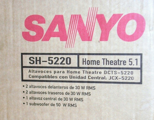 Sanyo Sh5220 Bafles Parlantes Home Theater 5.1 Pasivo Oferta