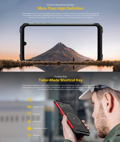Armor 8 Pro - Telefono Resistente Agricola Construcción