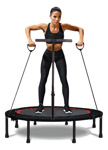 Trampolín Fitness Brincolín Genérica TRHE-01 102 cm Ejercicio Aeróbico Jumping +barr
