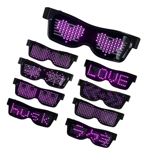 Lentes Led Bluetooth Gafas Ed Vidrios Ligeros Colorido Bts