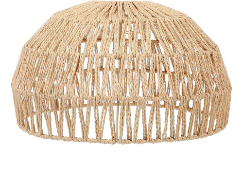 Cubierta De Lámpara Bohemia Ratán Tejido 12x7 Pulgadas
