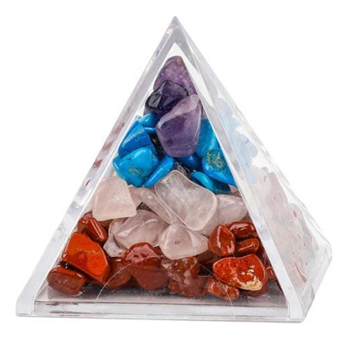 5 Pirámide De Piedra De Cristal Decorativa Mixta Estudio