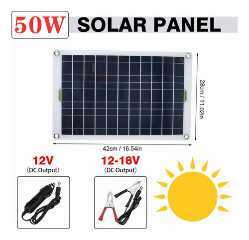 Kit De Bomba De Agua Solar 50w Panel 800l/h 12v Bajo Ruido D