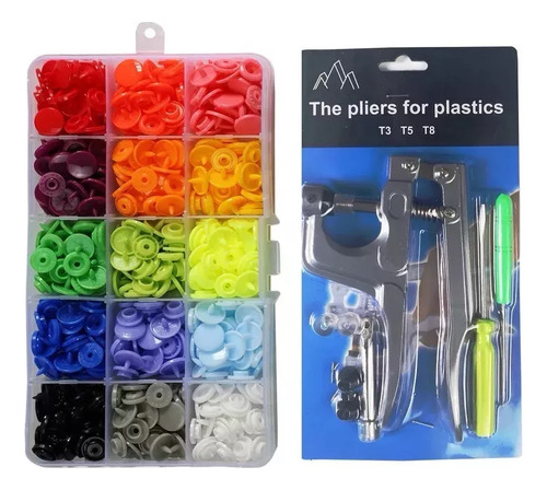 Broches Snaps X150 + Pinza Colocadora Kit Botones De 12mm