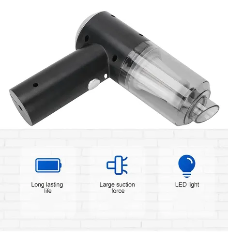 Aspiradora Para Auto Portatil Inalambrica Recargable Usb Blanco