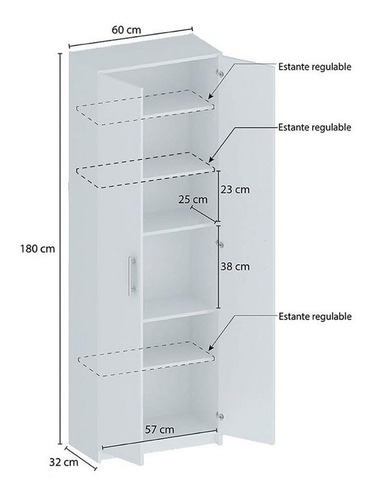 Super Mueble Organizador Despensero Con Estantes 1,80 Mts