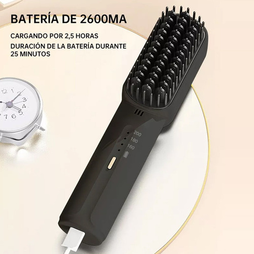 Cepillo De Peine Alisador De Rizador De Pelo Multifuncional