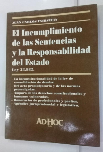 El Incumplimiento De Las Sentencias Ley 23982 * Fairstein