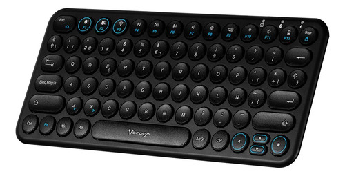 Vorago Kbw-400 Teclado Inalámbrico Puerto Usb C Bluetooth Teclado Negro Idioma Español Latinoamérica