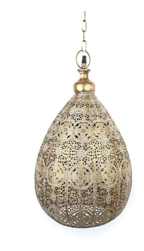 Lámpara Colgante Marruecos N°3 Metal Dorado