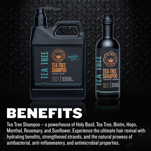 Shampoo Gibs Grooming Tea Tree, 12 Fl. Onças.