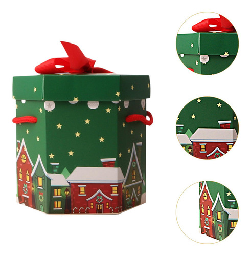 5 Caja De Regalo De Navidad, Contenedor De Dulces Para Las