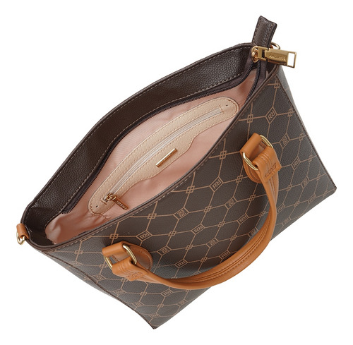 Bolsa Tote Transversal Feminina Rafitthy 28.15230 Cor Marrom
