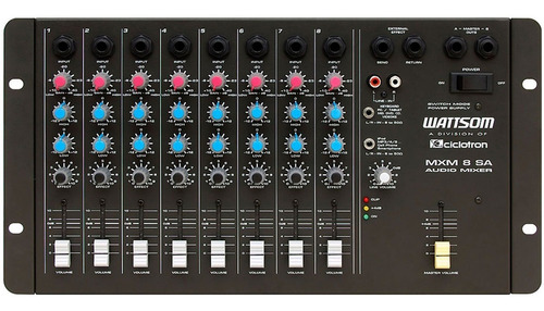 Mesa De Som 8 Canais Wattsom / Ciclotron . Mxm 8 Sa