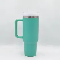 Comprar Vasos Térmicos Termos 12000ml 40oz Con Asa Y Pajita Color Verde-b Color