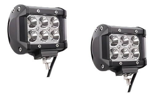 2pcs 18w Led Luz Del Trabajo Bar Punto Haz Carretera Conduci